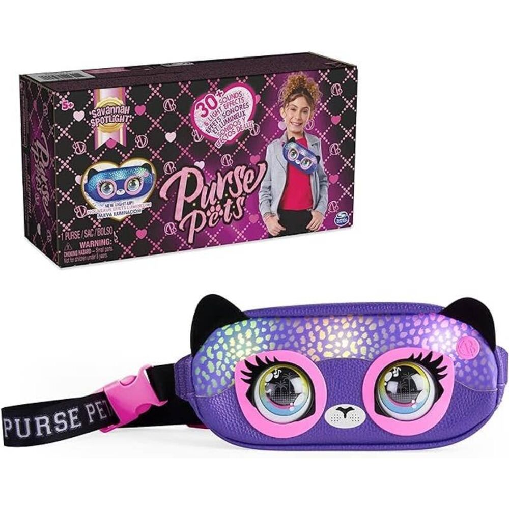 SALE! NIB - Savannah Spotlight Little Girl Purple Purse Pet! Girly Purse Fun!